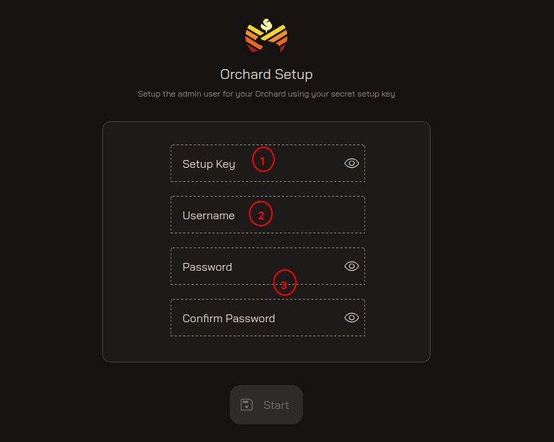 Orchard Initial Setup